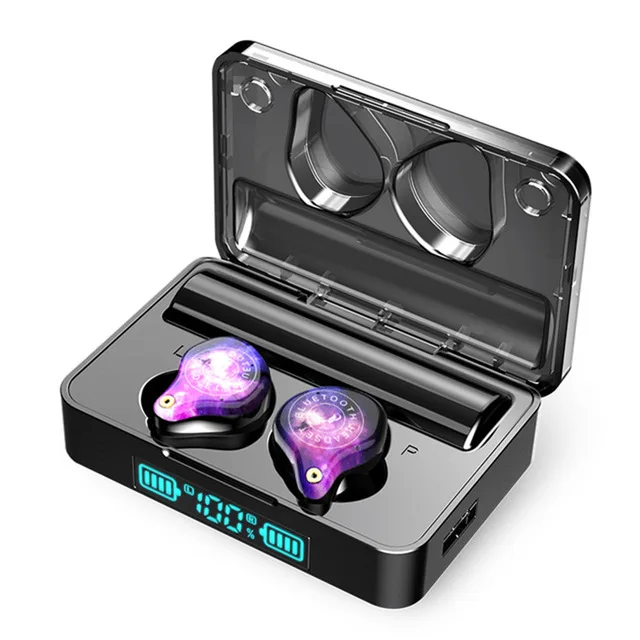 

mini earbuds wireless bluetooth headset TWS 5.0 IPX7 waterproof 3600mAh Charging case earphones for iphone huawei xiaomi