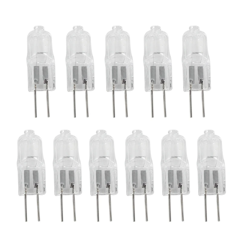 

10X G4 Warm White JC Halogen Capsule Bi-Pin Light Bulb Lamp Clear 10 Watt 12v