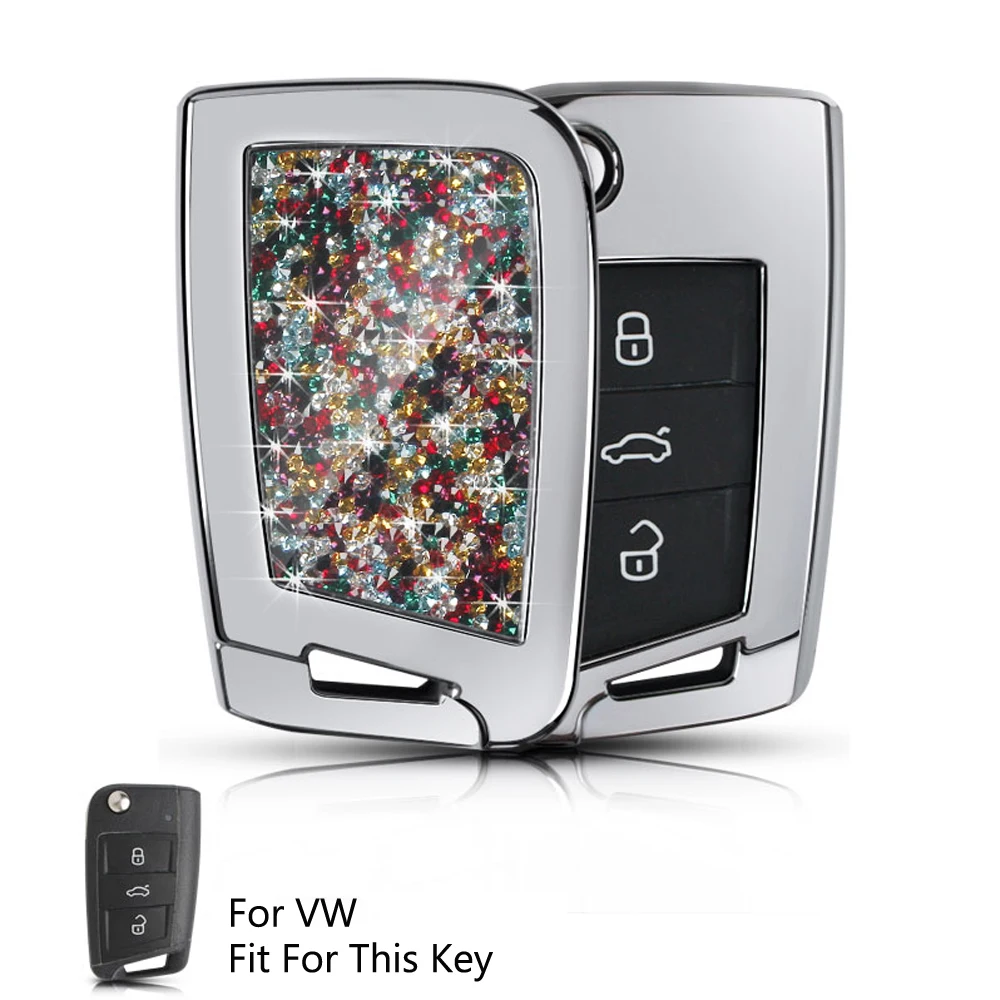 Автомобильный ключ крышка чехол для Volkswagen VW Golf 7 Skoda Octavia Karoq для SEAT Leon Ibiza ключ защиты мешок