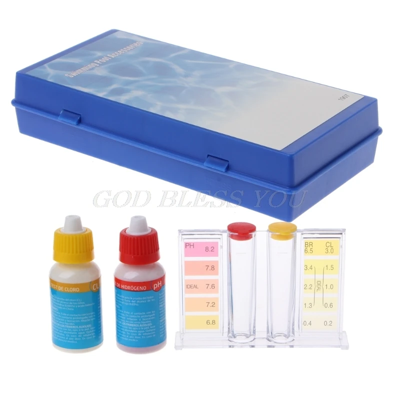 

PH Chlorine Water Quality Test Kit Swimming Pool Hydroponics Aquarium Tester Drop Shipping