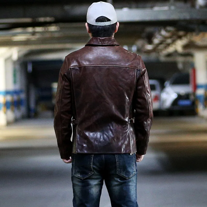 

Can DBQB11 Rock Roll Read Description! Asian Size Super Quality Genuine Horse Leather Horsehide Stylish Jacket