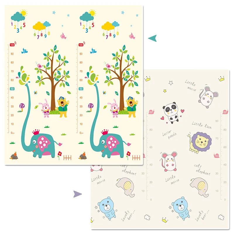 2 Складной детский двусторонний игровой коврик XPE Puzzle Детский коврик Tapete Infantil комната ползающий коврик нетоксичный Детский ковер Brinquedos - Цвет: 2