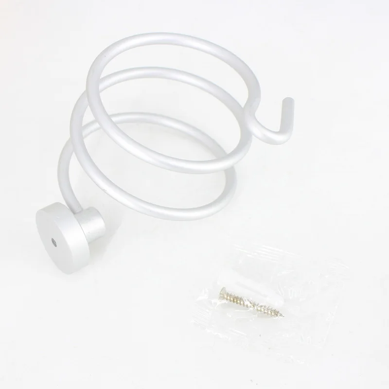 

Multi-function Durable Aluminum Bathroom Wall Shelf Wall-mounted HairDryer Rack Storage Hairdryer Support Holder Spiral Stand