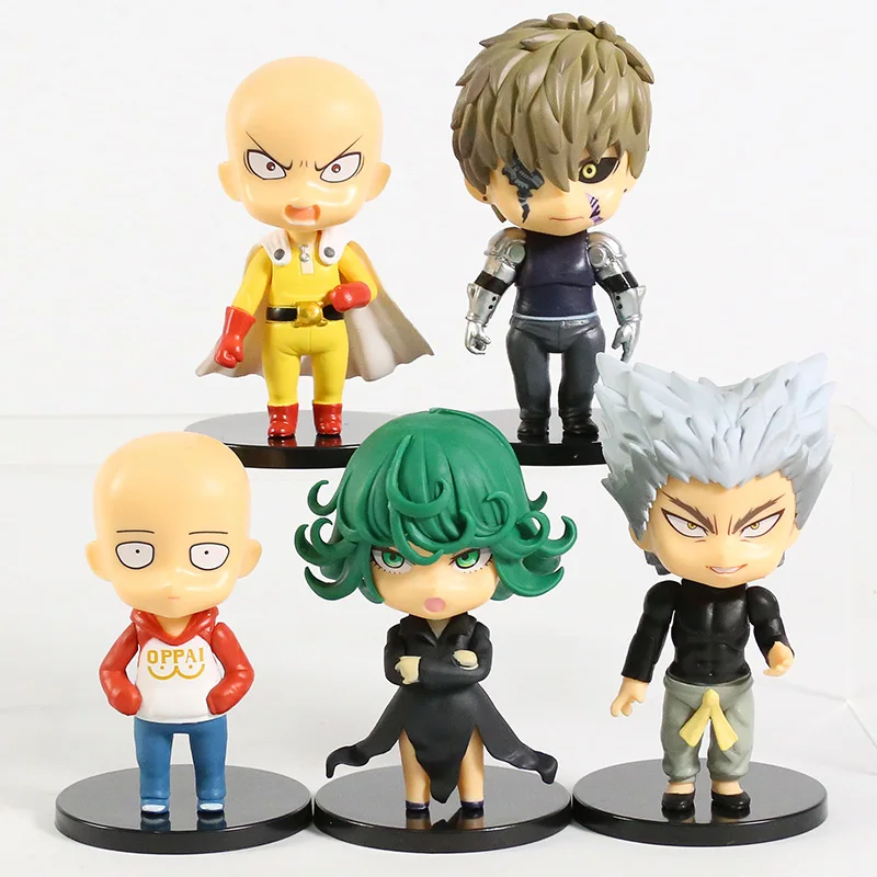 Аниме One Punch Man Фигурки Коллекционная игрушка Сайтама Genos Senritsu no Tatsumaki ПВХ Модель