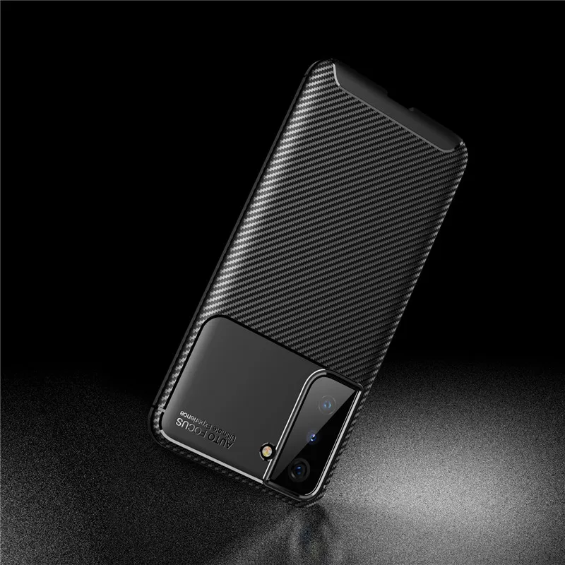 Чехол из углеродного волокна для Samsung Galaxy S21 чехол Ультра мягкий бампер телефона