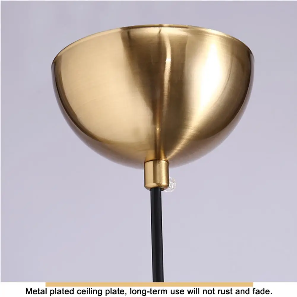 

Medieval Modern Single Lamp Chandelier Gold Metal Lights Decorative Frosted Glass Ball Shade Pendant Indoor Hanging Lamp No Bulb