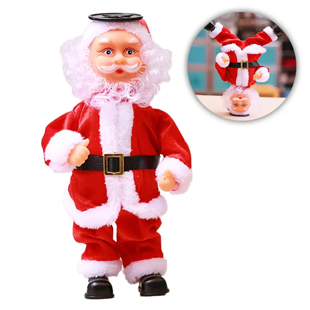 Поющий танцующий Санта Клаус перевернутый Электрический музыкальный плюшевая