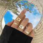 Комплект колец TOBILO регулируемых для мужчин и женщин, ювелирные украшения в стиле унисекс, обручальные кольца с двумя парными бабочками, золотистого и серебристого цвета