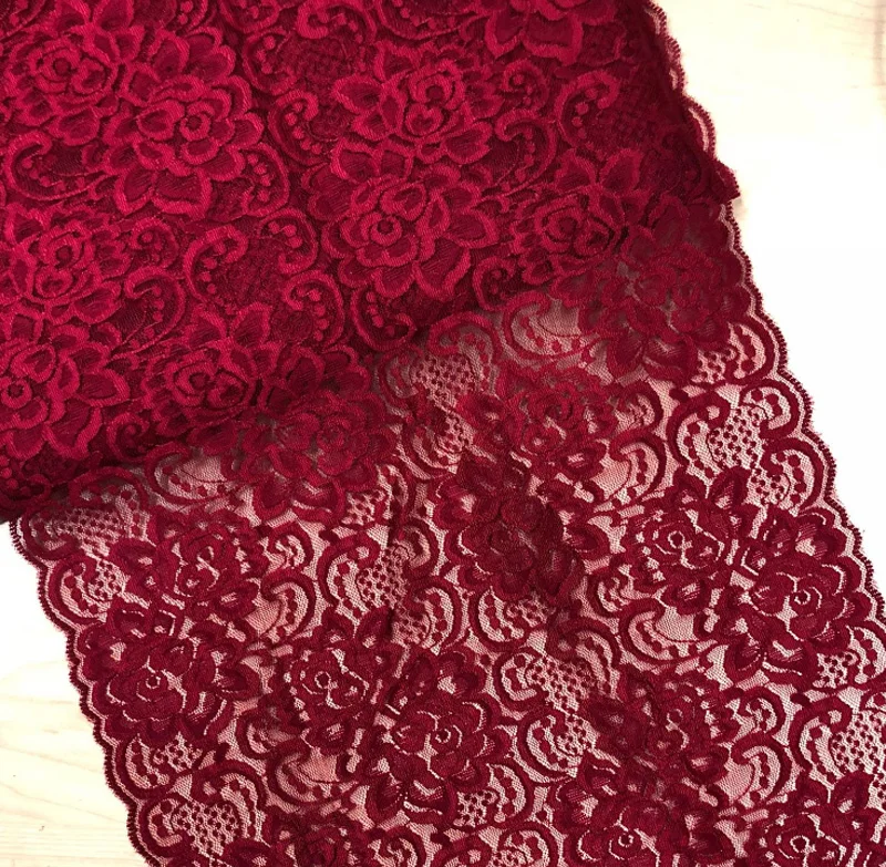 Эластичная кружевная тесьма с цветочным рисунком 10 ярдов 30 см | Дом и сад