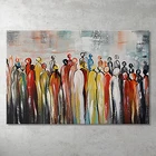 100% ручная роспись, современный абстрактный портрет из мультфильма, картина маслом на холсте, Настенная роспись, картина для украшения без рамки