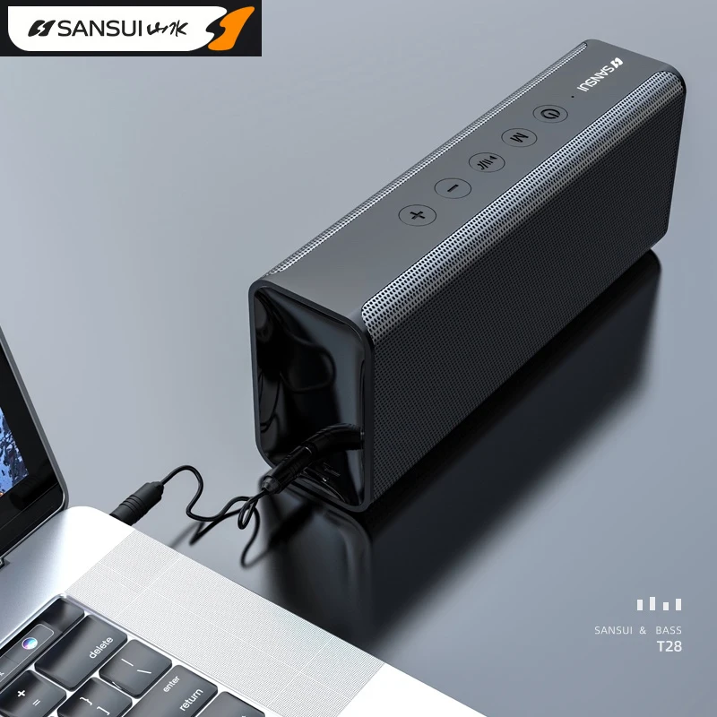 Sansui T28 wireless Bluetooth speaker 3d surround large volume portable outdoor mini home extra bass computer car |