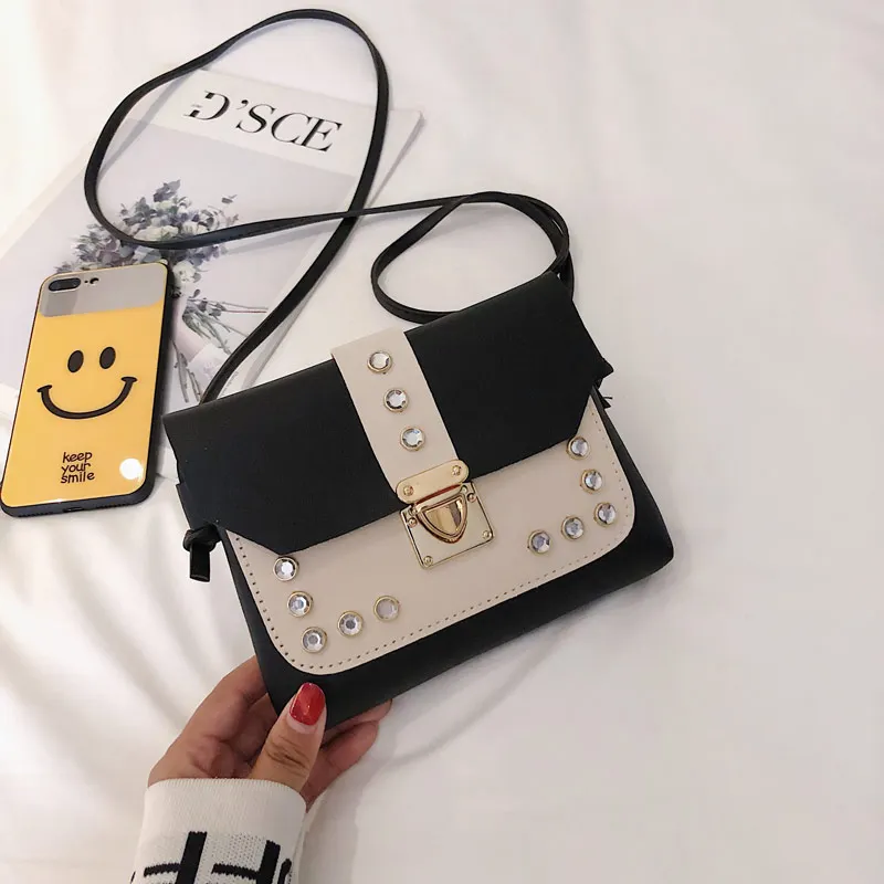 

Women's shoulder bag quality PU production discount ladies Messenger bag diamond buckle waterproof phone bag bags for women 2019