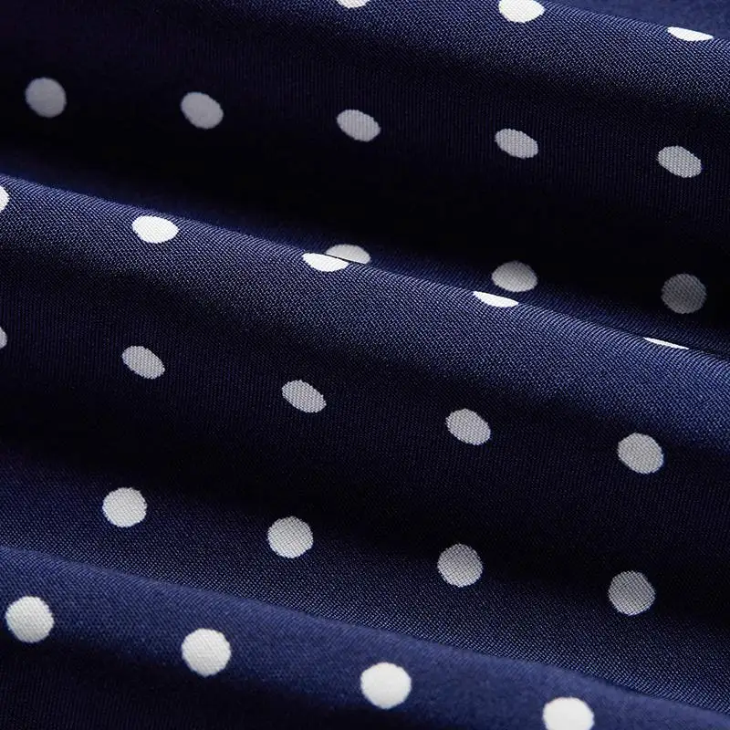 Женское богемное платье миди YOINS винтажное в горошек с v образным вырезом поясом и