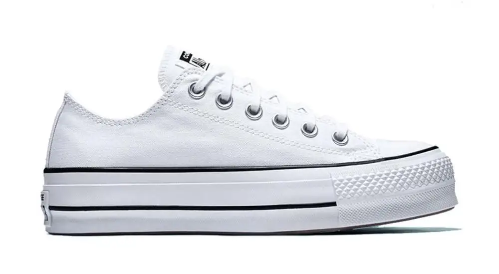 Оригинальные кеды Converse Chuck Taylor All Star Platform Low Top для мужчин и женщин, унисекс, для скейтбординга, белого цвета, классический холстовый материал.
