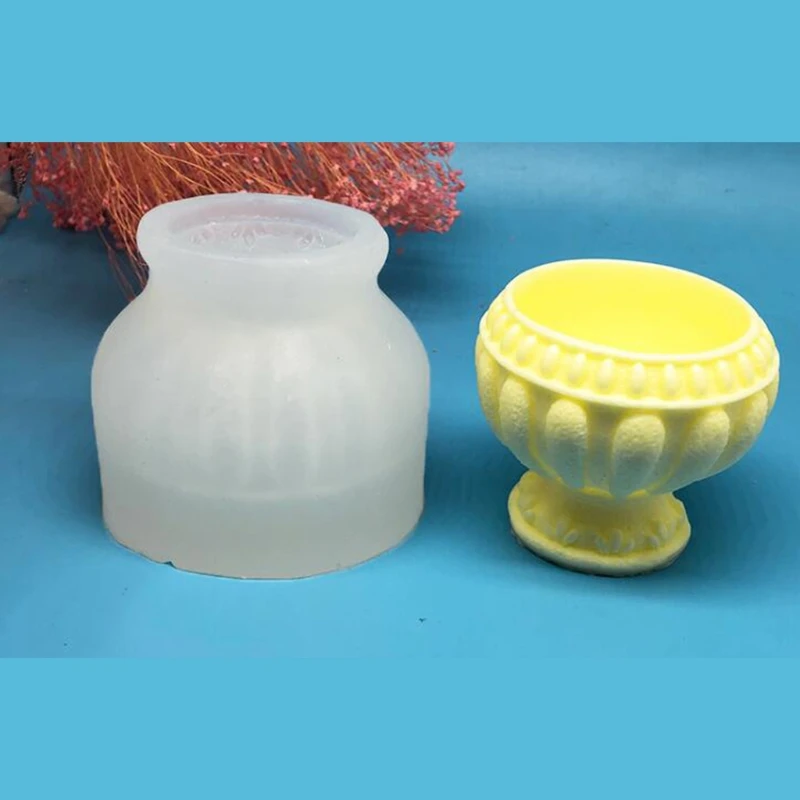 

Crystal Epoxy Resin Mold Roman Column Flower Pot Casting Silicone Mould DIY Crafts Making Tools