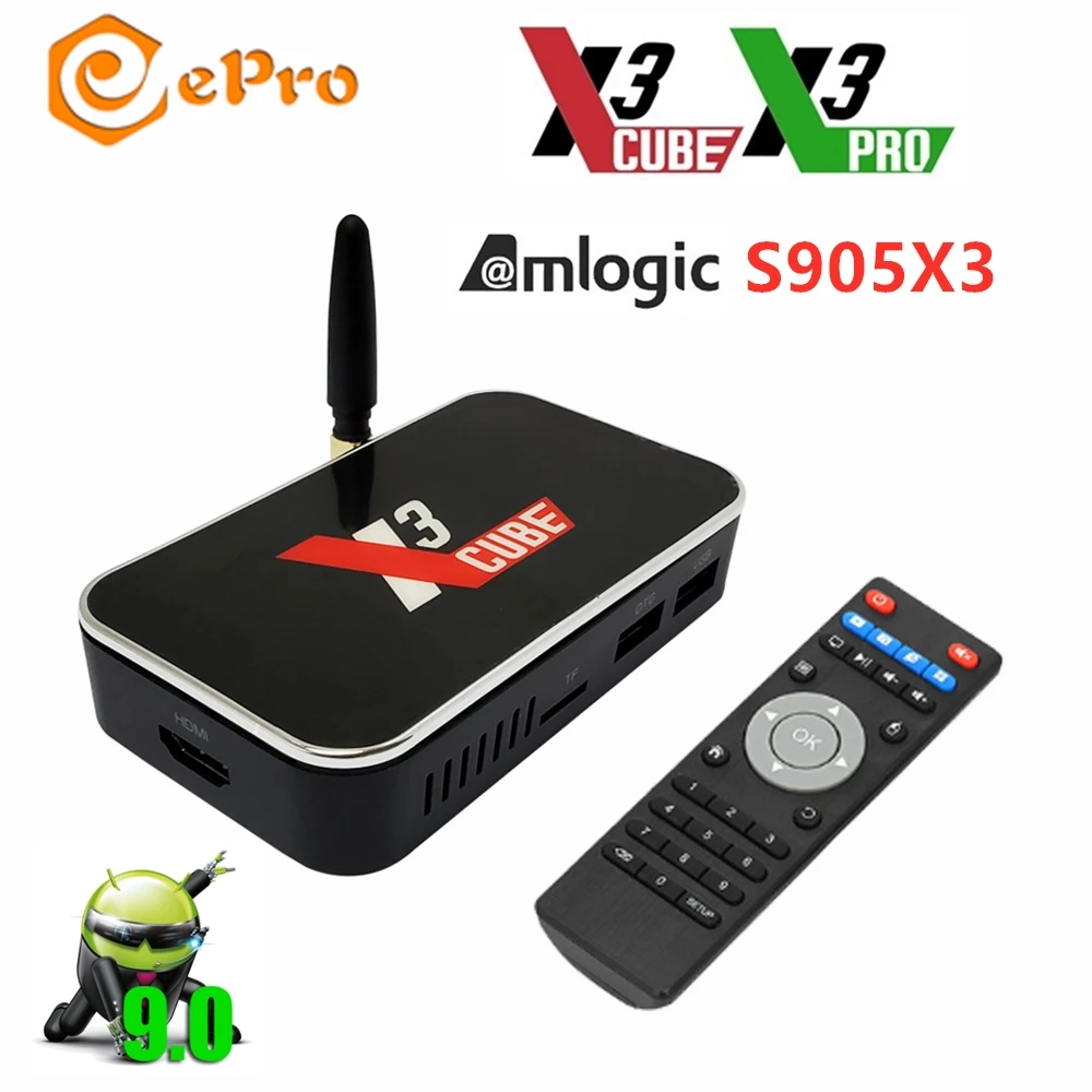 ТВ приставка Ugoos X3 Cube Android 9 0 Amlogic S905X3 2 ГБ 4 DDR4 16 32 rom 4G 5G Dual WiFi 4K 1000M медиаплеер