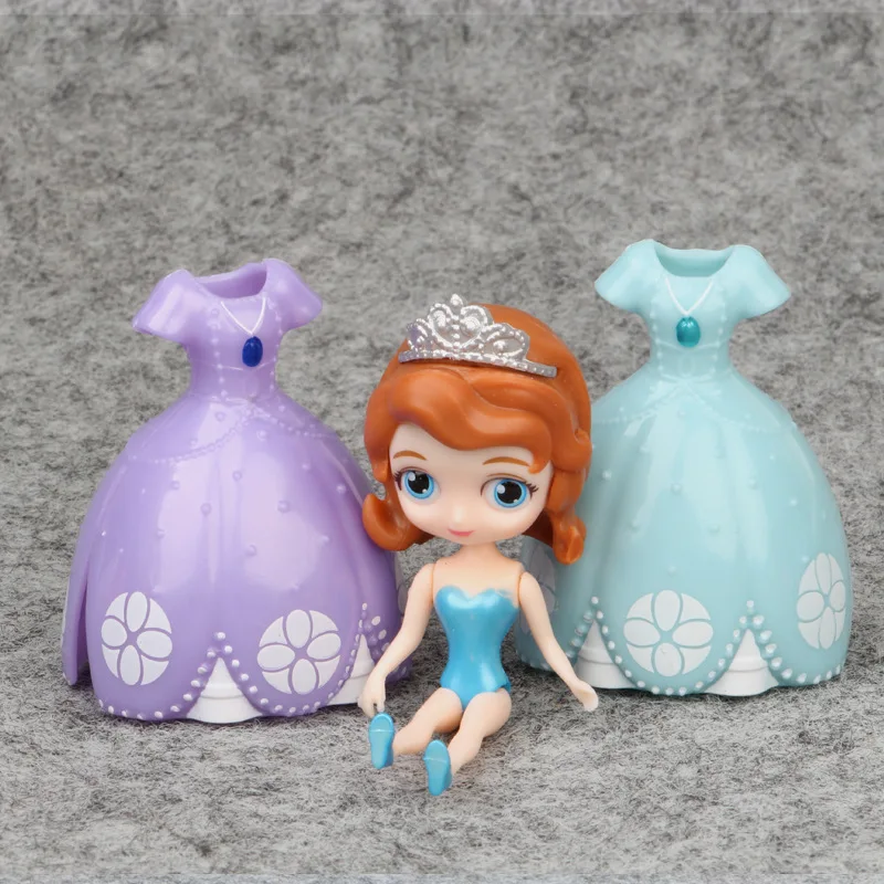 18pcsset princess figures magiclip dress tangled alice amber tiana dolls elsa anna model set kids toy for children free global shipping