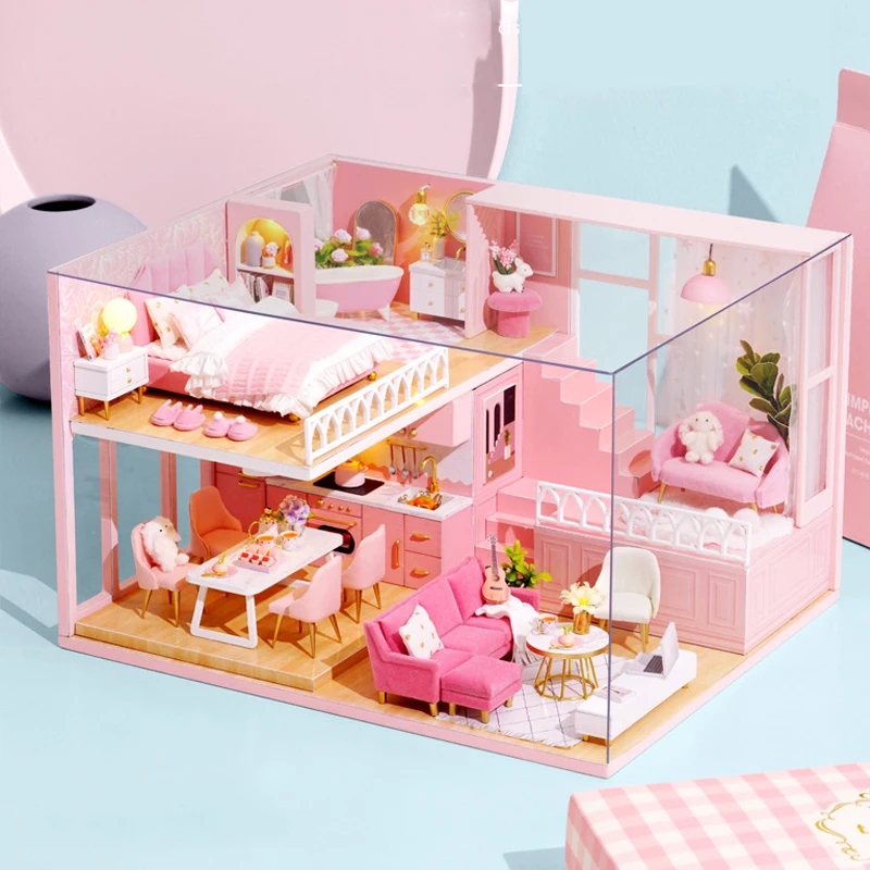 

2020 gift for girlfriend gift for daughter popular DIY mini house toy Handmade toy house DIY mini house exquisite decoration
