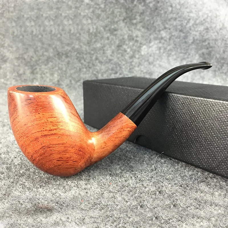 

MUXIANG-Classical Rosewood Tobacco Pipes 9mm Filters Handmade Men Kevazingo Wood Pipe Smoke 10 Smoking Tools Accessories ad0030