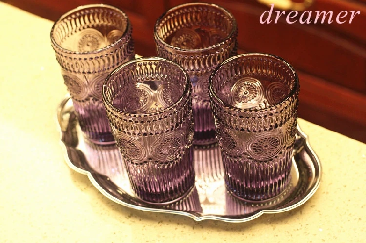 Новый год 1 шт красочные винтажные стеклянные рельефные молочные чашки Кружка