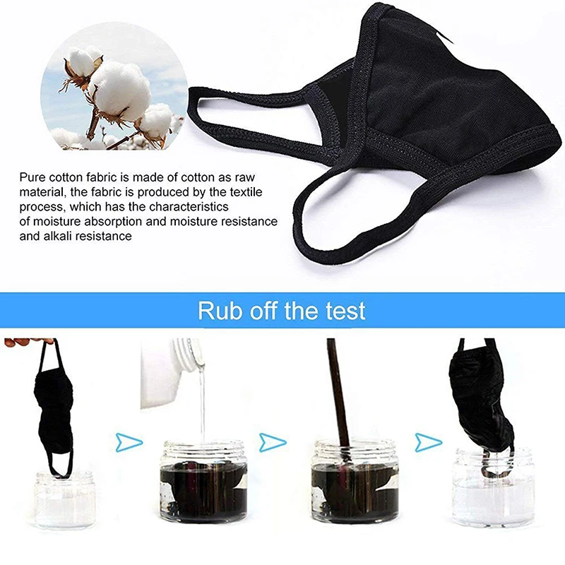 Пылезащитная маска для рта Поп аниме хлопковая лица многоразовый тканевый