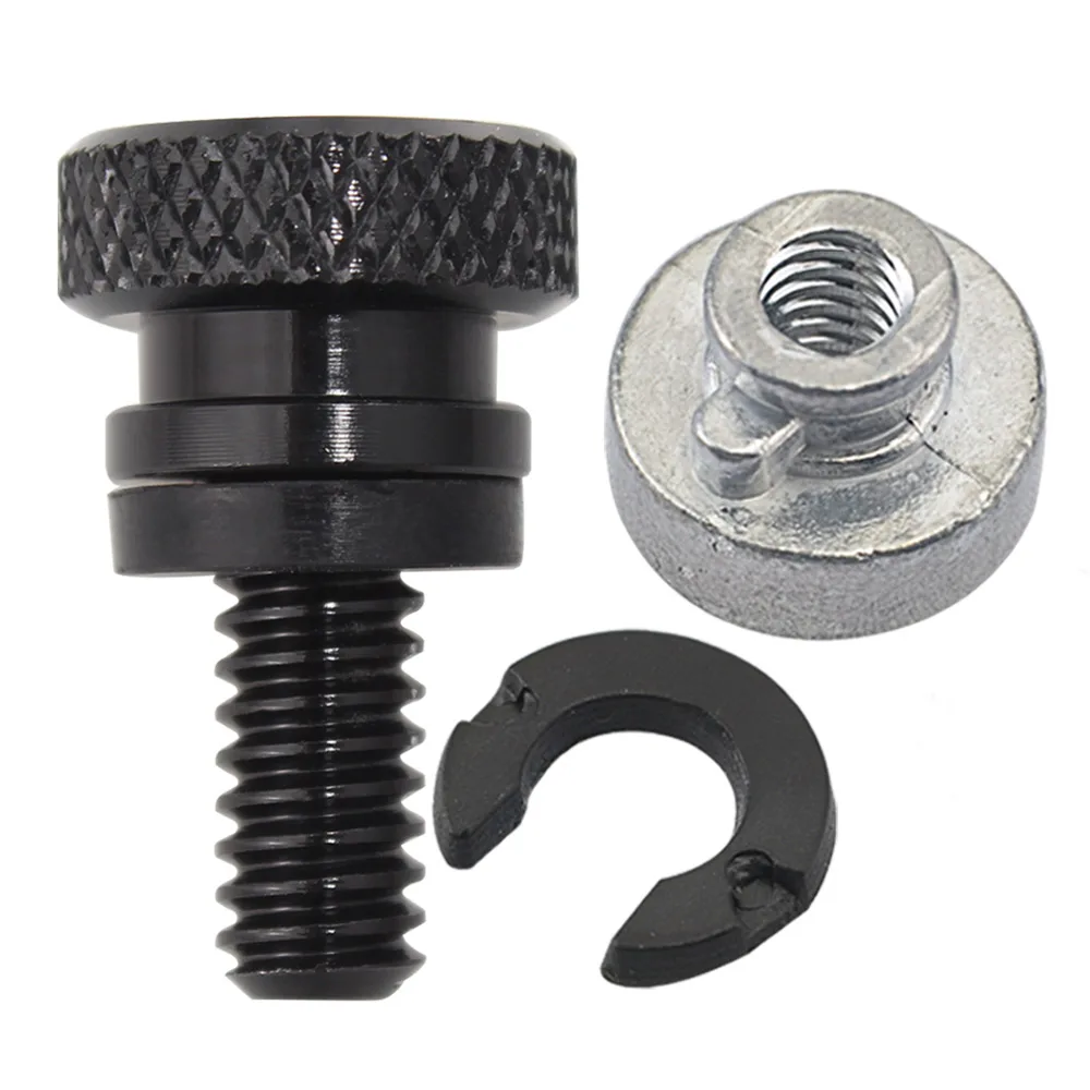 Черная хромированная мини задняя сиденье на крыле винт Серебряная гайка