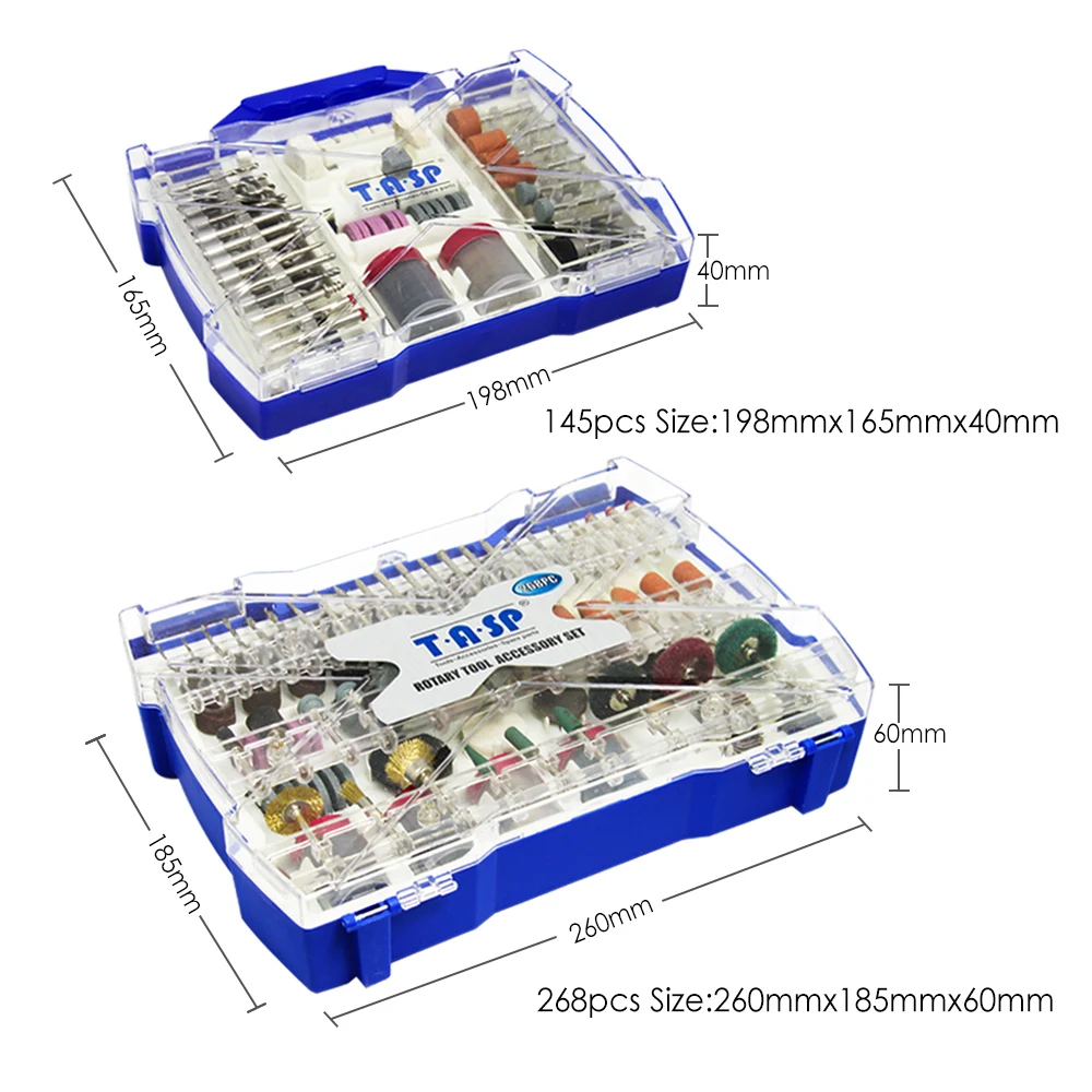 268-Piece Abrasive Rotary Tool Accessories Set - Electric Mini Drill Bit Kit for Dremel - Sanding, Polishing, Cutting, and Engraving Tool Heads image 4