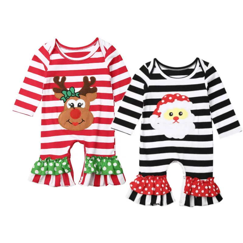 

Одежда для маленьких девочек и мальчиков, Рождественский комбинезон, комбинезон с длинным рукавом, расклешенные наряды, Весенняя Осенняя П...