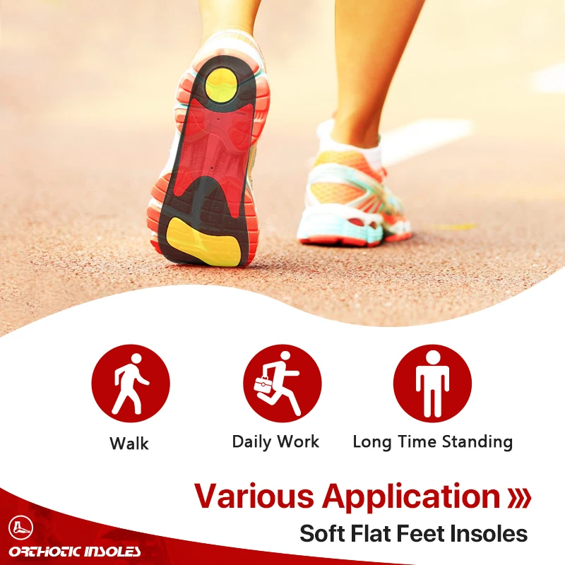 3ANGNI Orthotic Insoles for Shoes Soft Arch Support Insert Men Women Flat Feet Relieve Foot Pain Shoe Sole EVA Orthopedic Insole