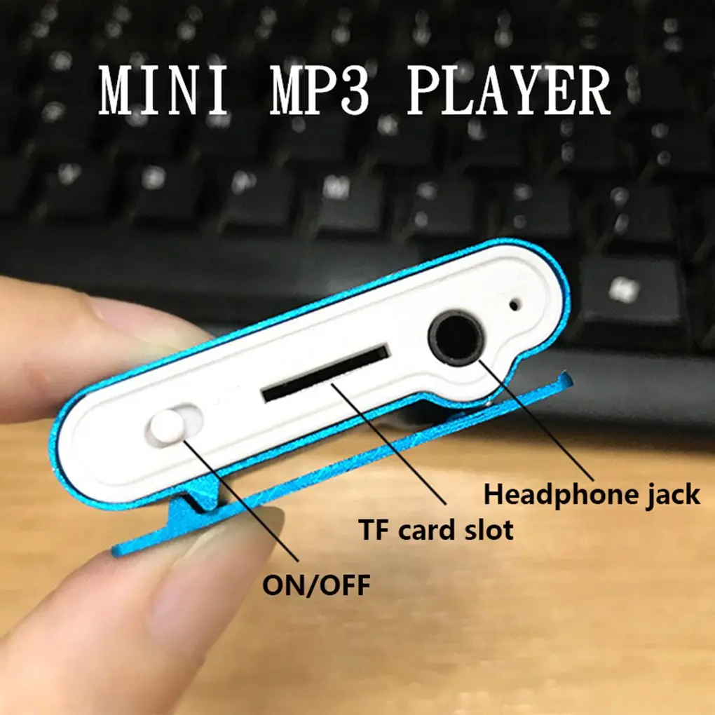 

Mini Clip MP3 Player LCD Screen Metal Sports with Micro TF/SD Slot with Earphone and USB Cable Portable MP3 Music Players