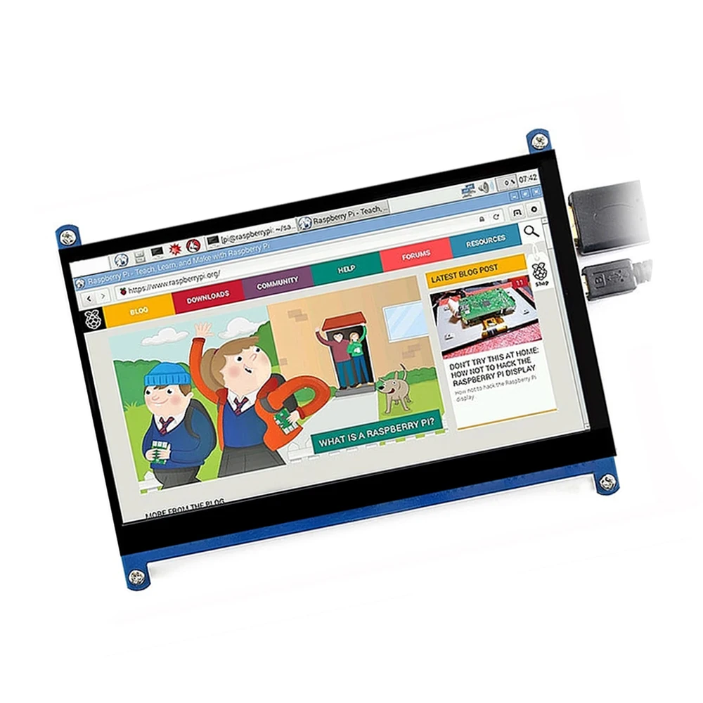 7 дюймовый ЖК Дисплей HDMI USB 1024*600 HD емкостный сенсорный экран портативный монитор