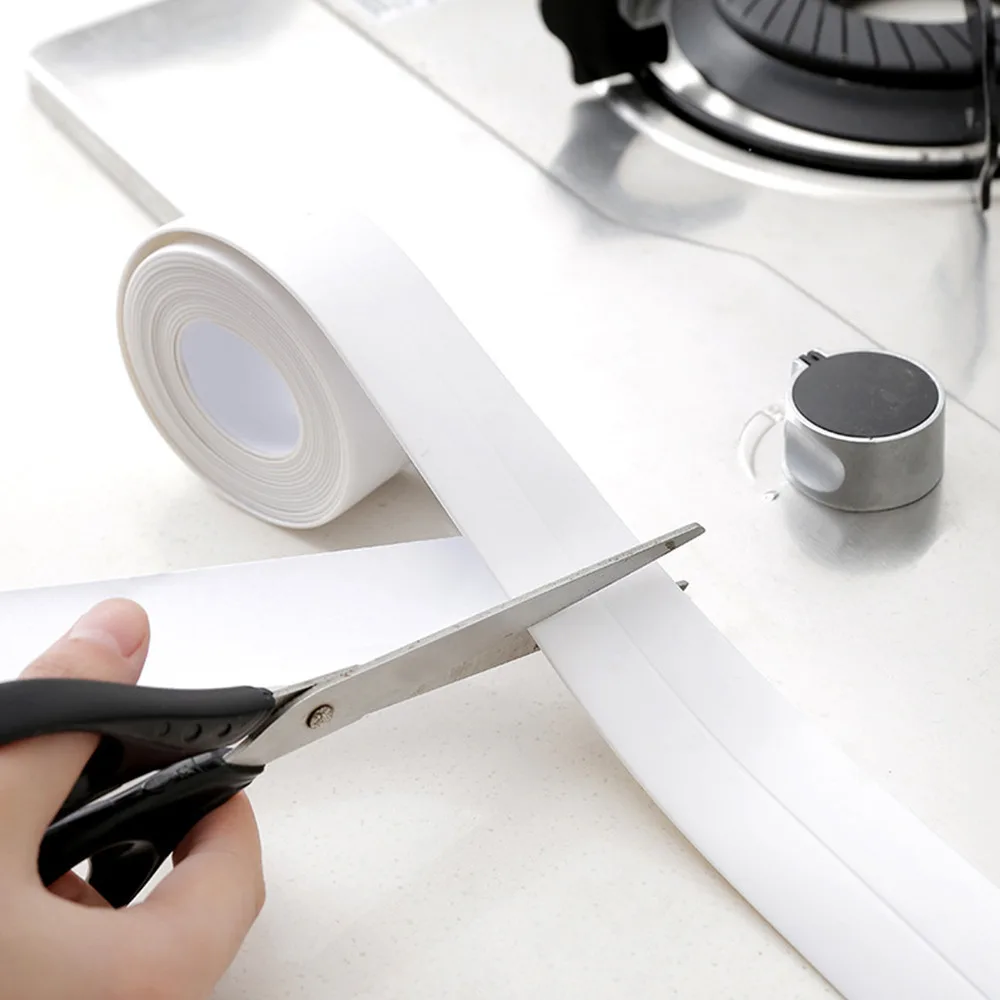 

3.2mx38mm 22mm Windows Bath Tape Sealing Strips Pvc Kitchen Waterproof Wall Sticker Self-adhesive Seam Toilet Corner Seal Strip