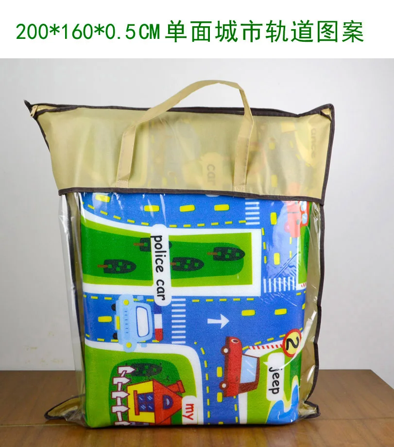 

Baby Crawling Mat Children Climing Pad Urban Traffic Track Aluminum Film Game Mat Cartoon Pattern Color Baby Cushion