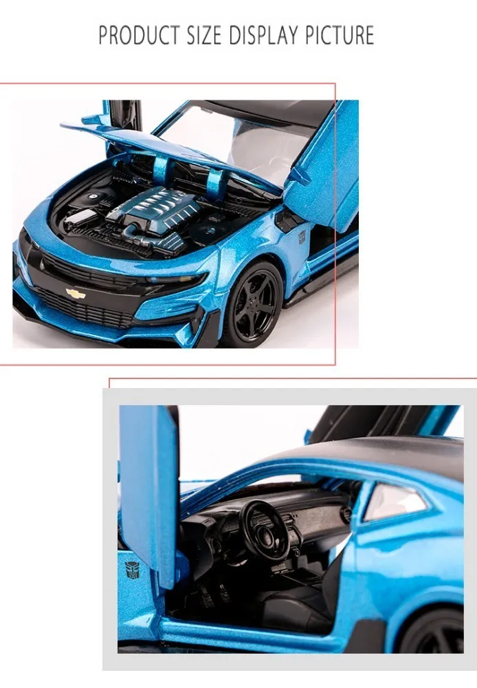 Chevrolet Camaro 1:32 литая под давлением модель автомобиля звуковой светильник оттягивающийся для детей подарки на день рождения Коллекция Hot Weels