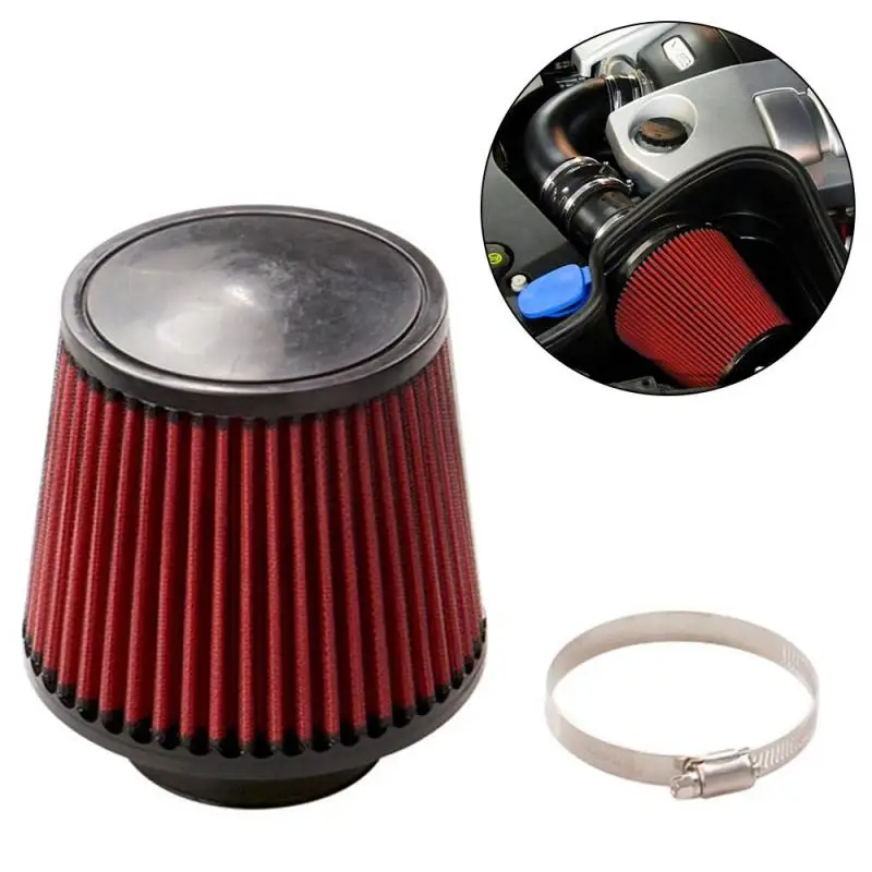 Universal Air Filter 100mm 76mm 3Inch High Flow Car Cold Air Intake Filter Aluminum Induction Induction Hose Pipe Mushroom Head