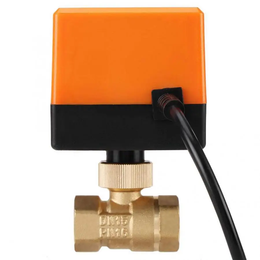 DN15 DN25 латунный Электрический моторизованный шаровой клапан 2-ходовой 3-проводной