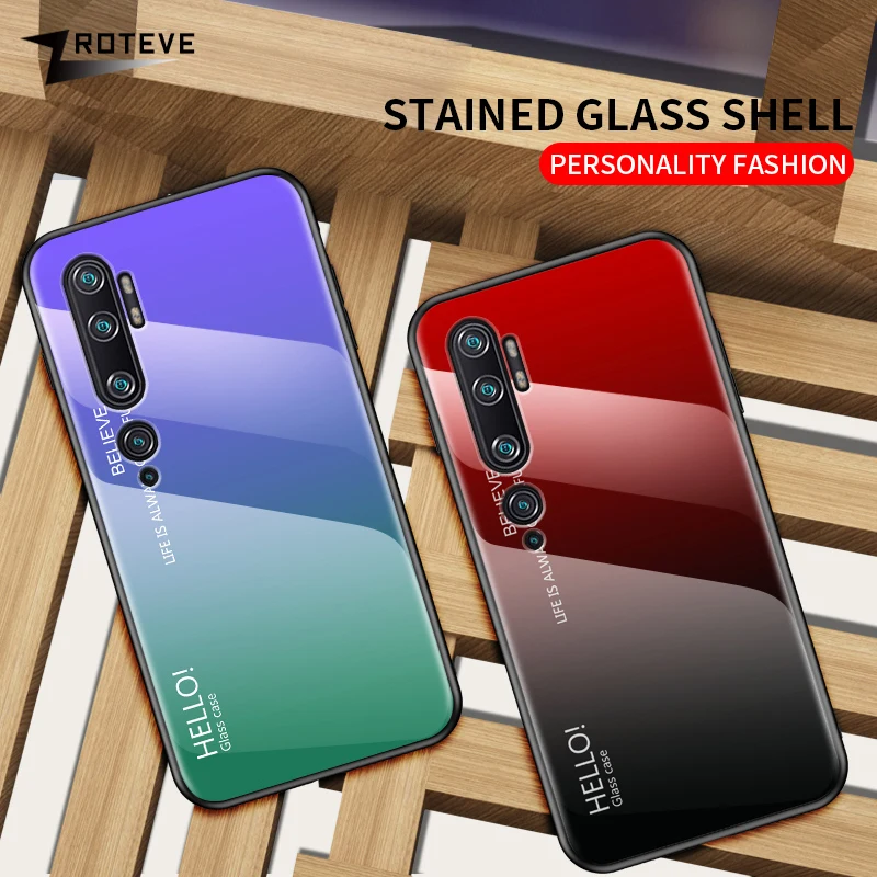 Note 10 Pro Чехол Zroteve силиконовая рамка стеклянная крышка для Xiaomi mi Note 10 чехол обесцвечивающее стекло задняя крышка Xia mi Xio mi Note 10