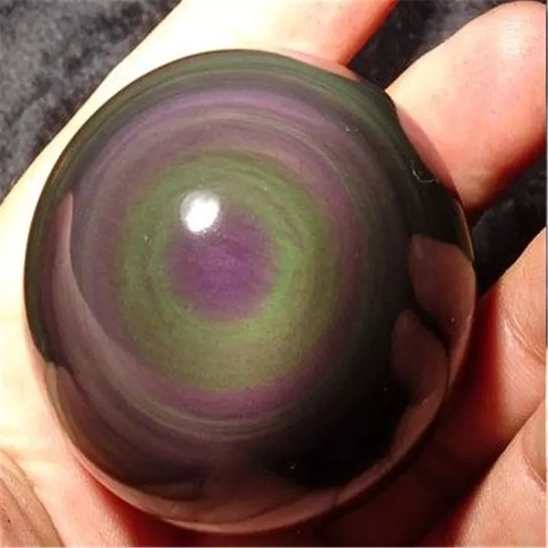 

High Quality Natural rainbow eye obsidian crystal ball furnishing pieces for home feng shui