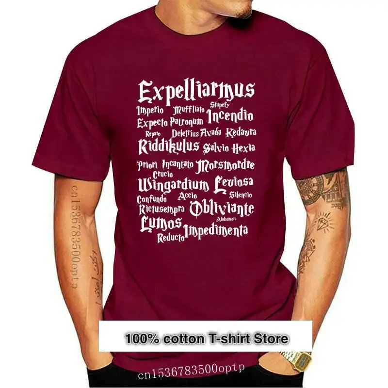 

Camiseta de película J791 Expelliarmus Avada Kedavra wingardio Leviosa Crucio, nueva