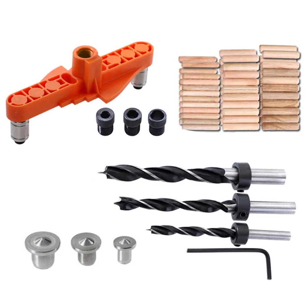 

Tool Puncher Straight Hole Punching Locator 6/8/10mm 2-in-1 DIY Portable Drilling Woodworking Self-Centering Scriber