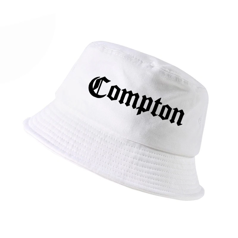 COMPTON print bucket hat Hip Hop fisherman hat Flat fashion sport sun Hat For Unisex panama cap compton dad gorro pescador