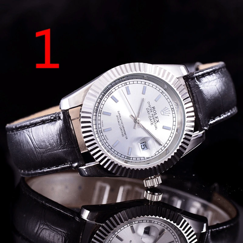 

Fashion Men's Luxury Designer Mechanical Watch Classic Black Watch Steel Band Calendar Business Brand Watch Men's Gift 048