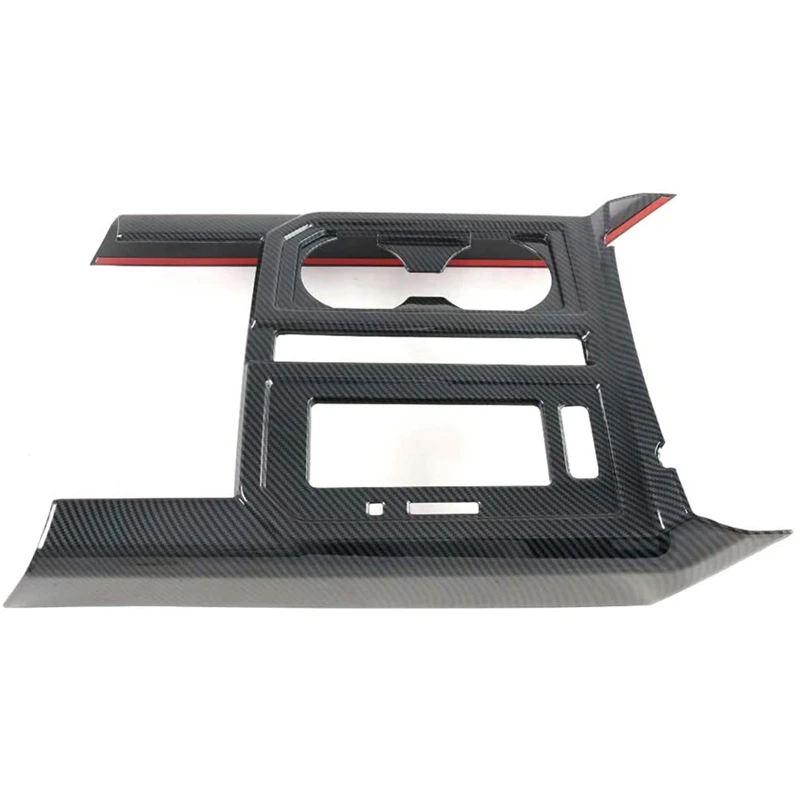 

for Ford F150 2015 -2020 Carbon Fiber Car Central Console Gear Shift Water Cup Holder Panel Cover Trim Frame Accessories