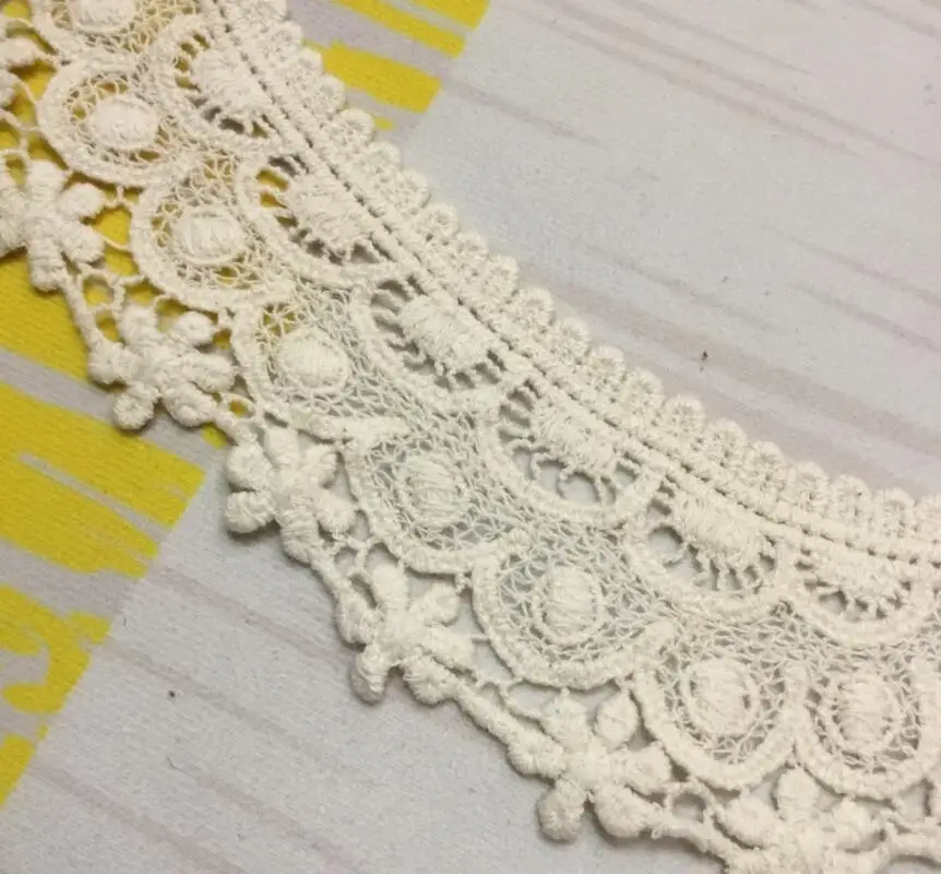 2 шт./1 пара бежевый воротник ткань цветок Venise кружево швейная аппликация сделай