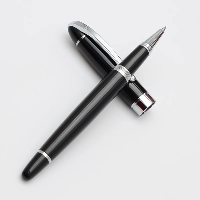 

High Quality Rolllerball Pen 1Pcs Rotating Metal Ballpoint Pen Stationery Ballpen 1.0mm Black Ink Office & School Supplies