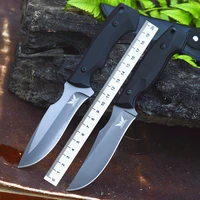 hysenss survival outdoor hiking hunting fishing camping jungle tactical knives 440c blade k10 handle double holster peeling tool