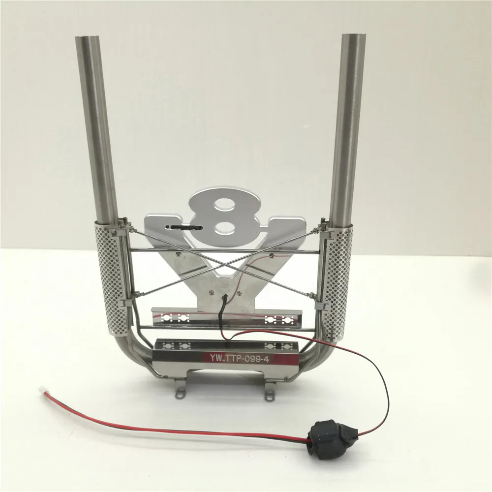 LED V8 LOGO Exhaust Chimney set for 1/14 TAMIYA Scania R620 R470 RC Tractor Parts | Игрушки и хобби