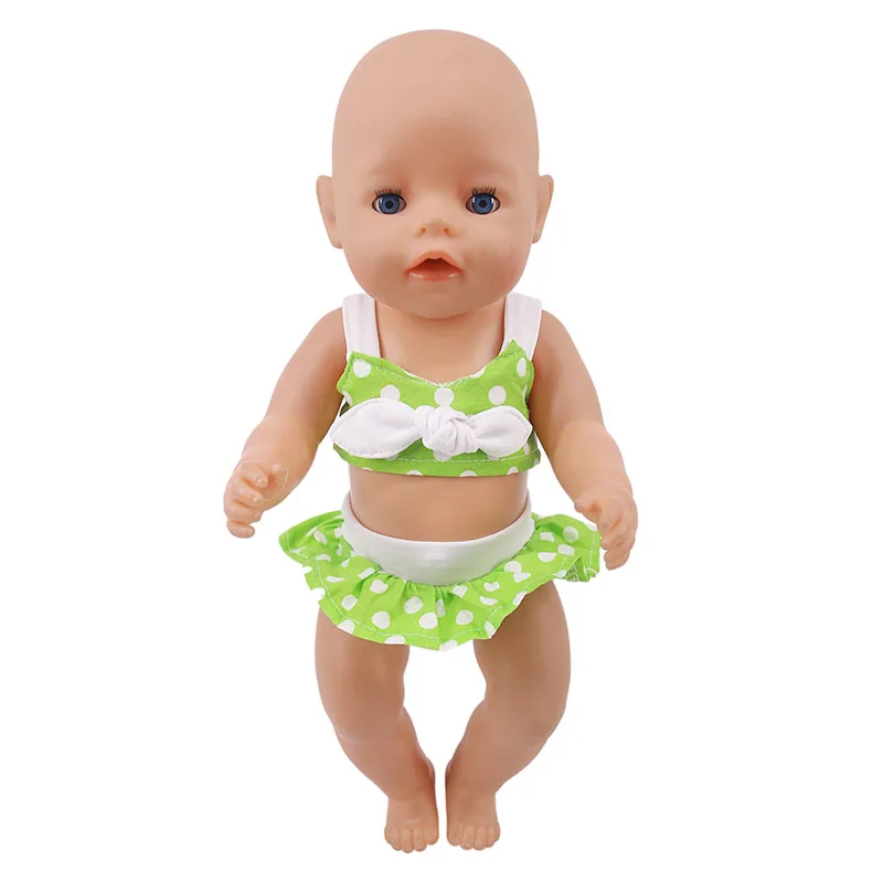 LUCKDOLL маленький свежий, милый купальник подходит 18 дюймов Американский 43cmBabyDoll одежда аксессуары, игрушки для девочек, поколение, подарок на день рождения