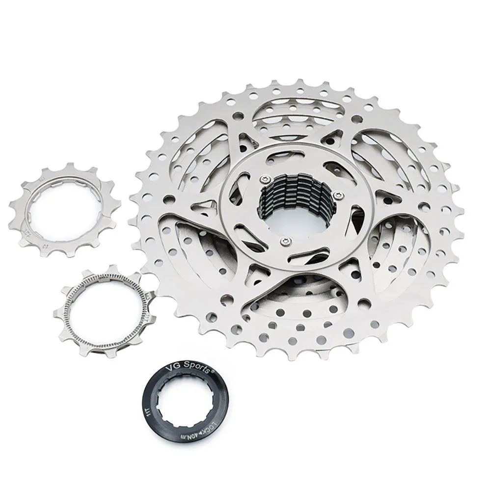 MTB велосипедная кассета маховик 10 speed11-36T Серебряная велосипедная кассета маховик 10S 10V CNC сталь никелированная запчасти для велосипеда