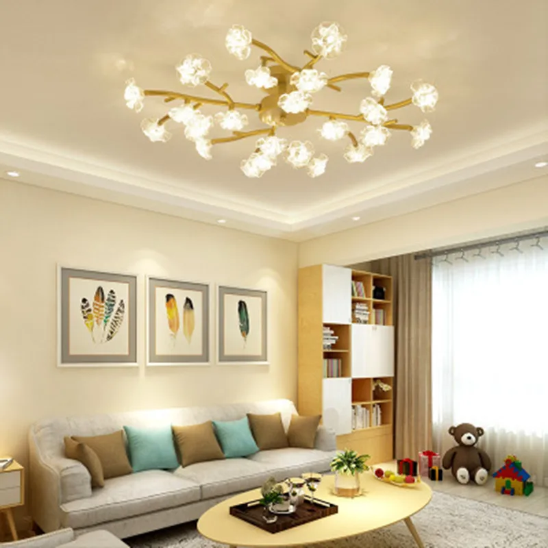 

Nordic simple LED ceiling lamp atmospheric home living room bedroom children's room lighting creative tree branch lamp